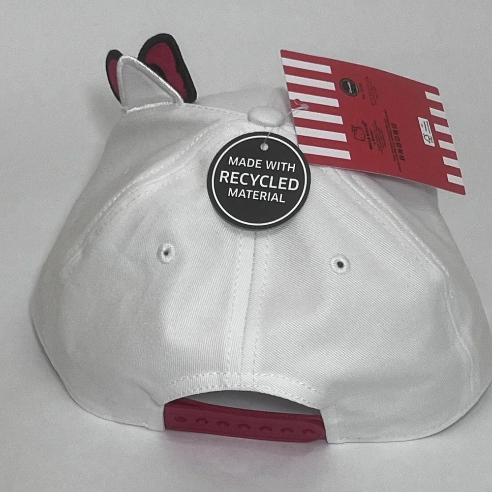 Hello Kitty‎ 3D Face Women Snapback Cap Embroidered Red White Hat One Size